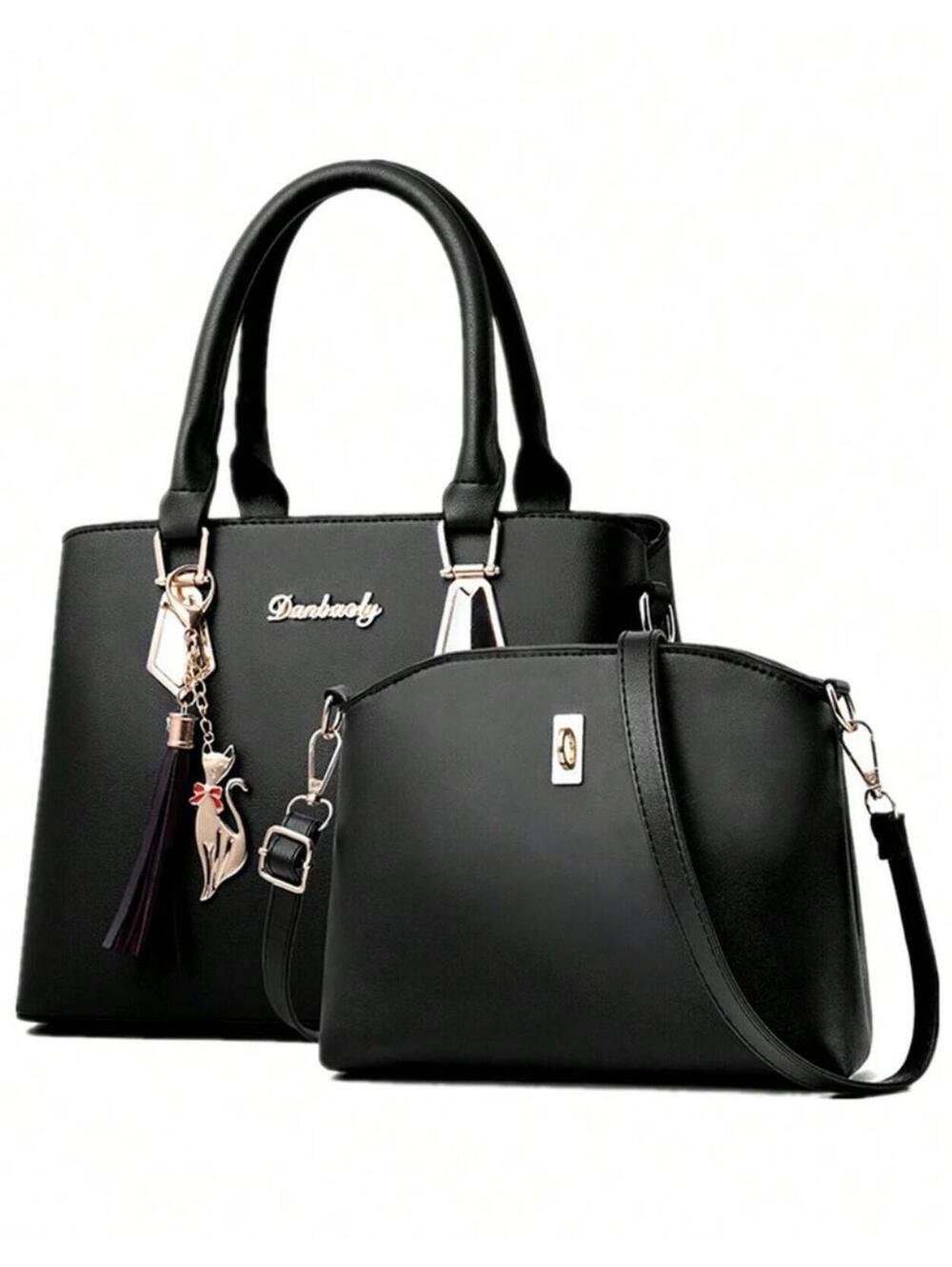 (RC) Danbaoly 2pc Women’s PU Leather Shoulder Crossbody Handbag Set Large